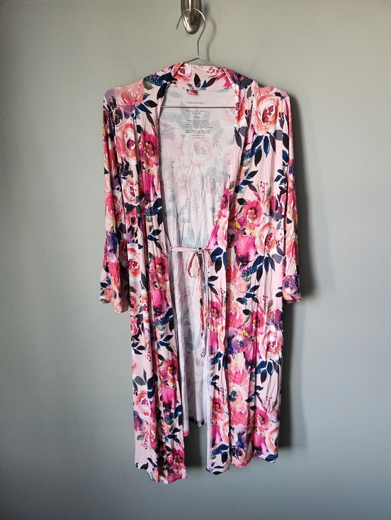 Posh Peanut Other - Posh Peanut Dusk Rose Floral Print Bamboo Robe Size Small No Belt